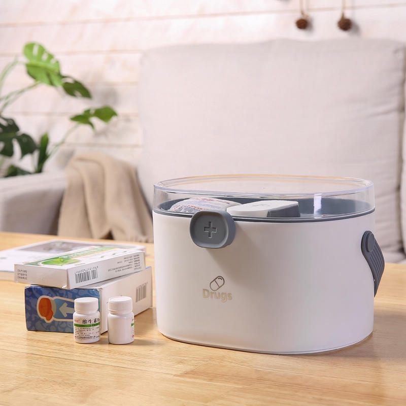 Handy multi-function large portable family medicine box