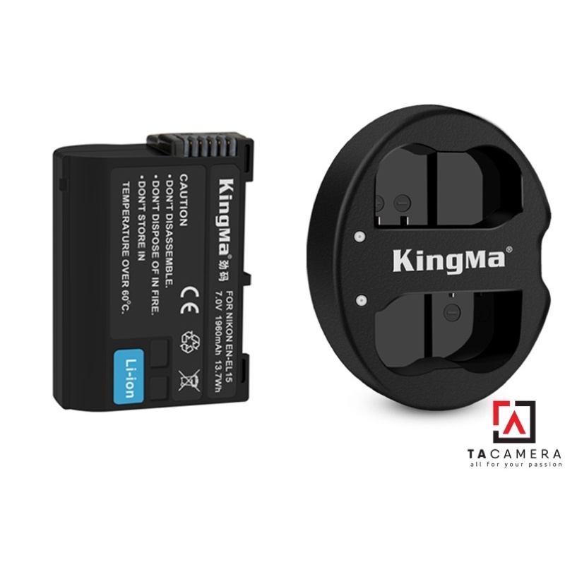 Pin - Sạc Đôi KingMa Cổng USB Cho Nikon EN-EL15