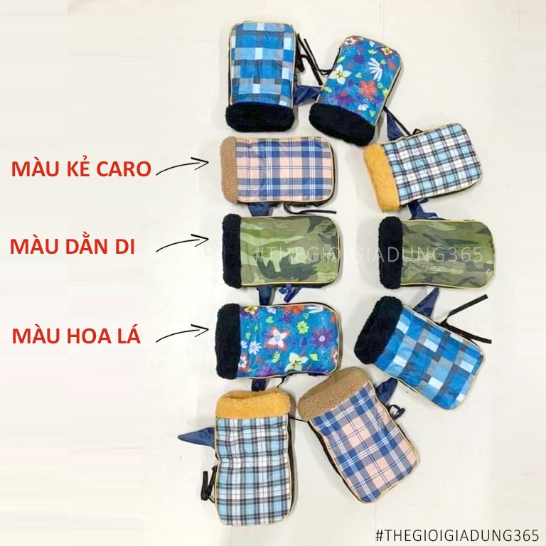 Găng Tay Đi Xe Máy Mùa Đông Nam Nữ, Găng Tay Phao 3 Lớp Lót Lông Dày Dặn Giữ Ấm Chống Mưa Rét Xe Máy An Toàn Tiện Lợi