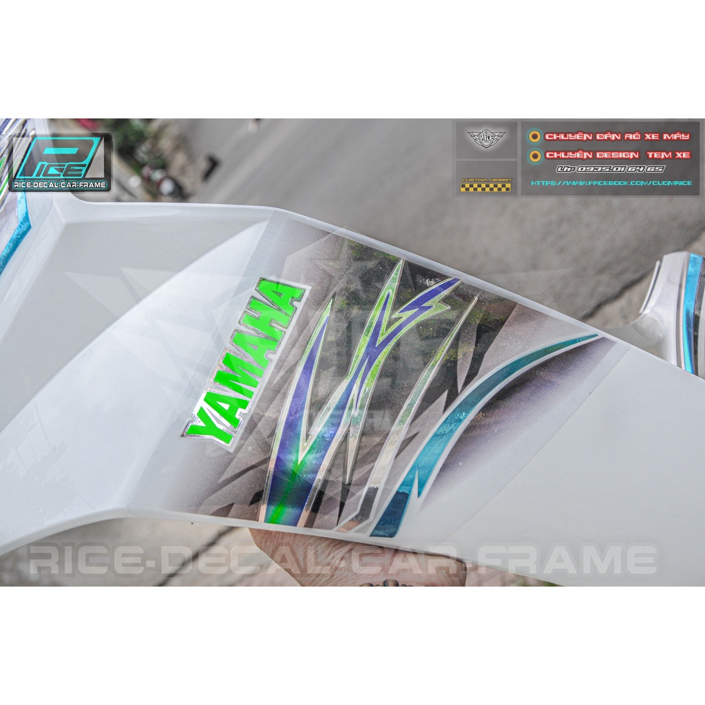 Tem Sirius  Chữ Spark Trắng Sấm sét Xanh titan Chữ Sprrak