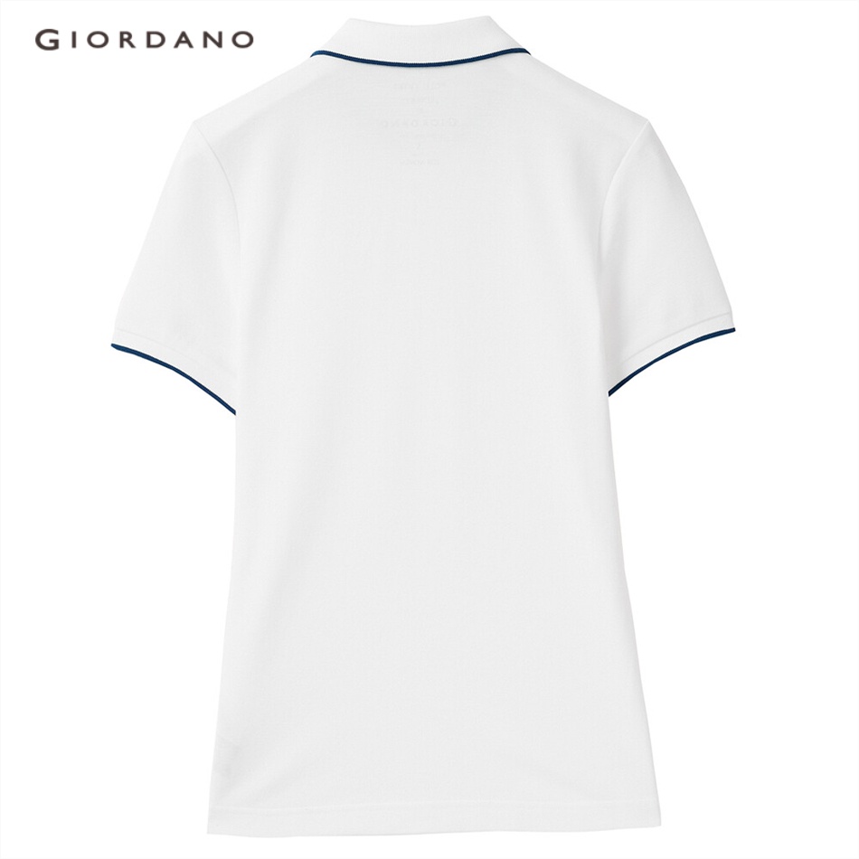 Áo polo GIORDANO 05311399 vải pique thời trang dành cho nữ