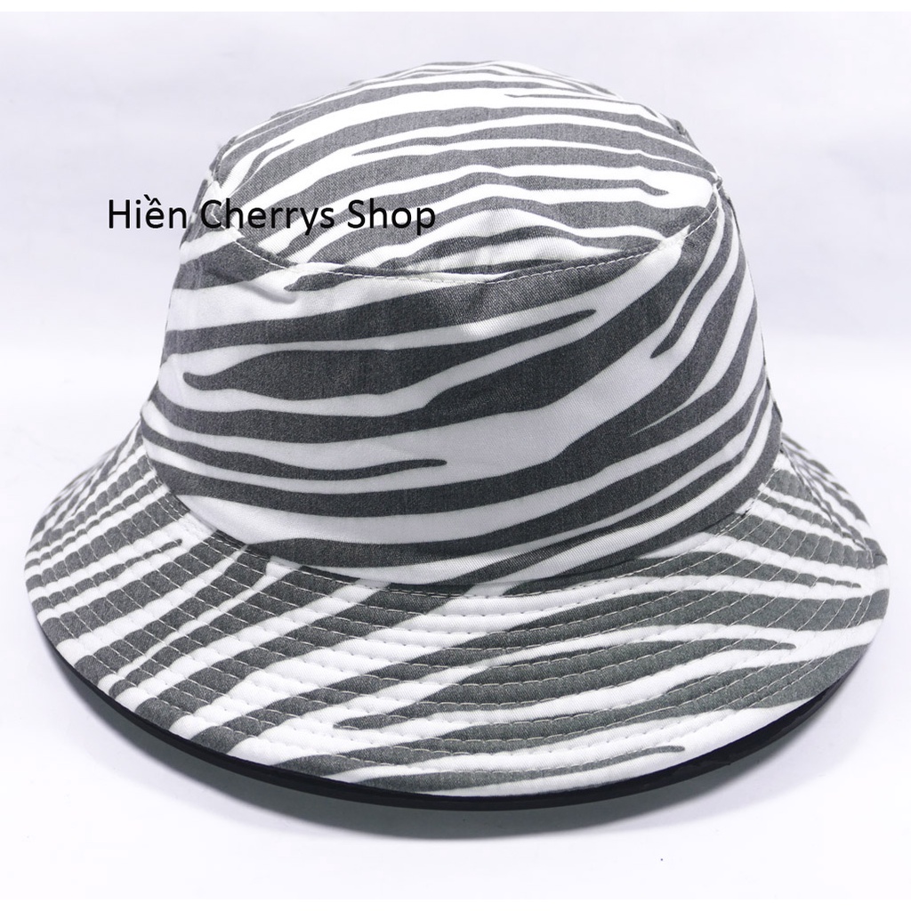Mũ Tai Bèo Ngựa Vằn đẹp mũ tai bèo nam nữ vành nhỏ, nón bucket với chất liệu cotton thoáng mát