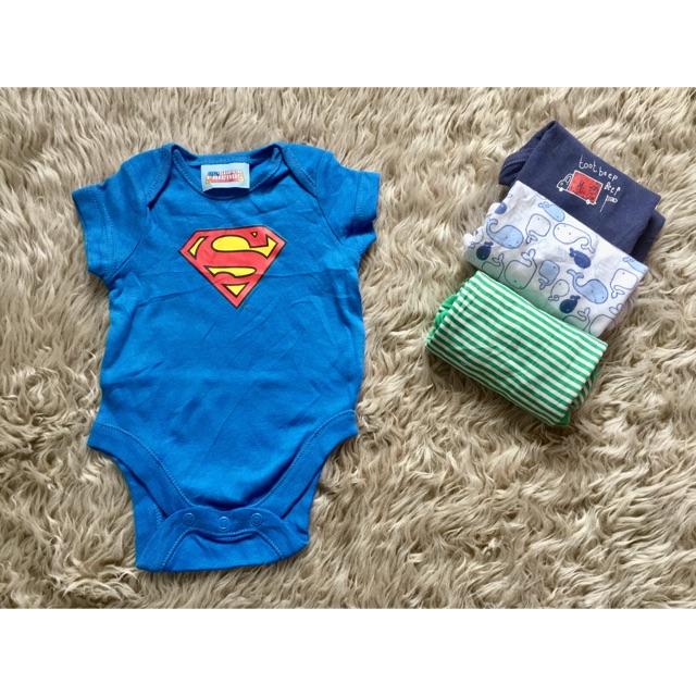 Combo set 4 body xuất anh 3-24m