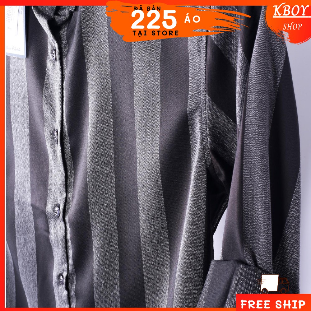 Áo sơ mi tay dài- cổ bẻ Họa tiết cao cấp, Mềm mịn, thoáng mát, Lịch lãm, tinh tế, Màu xám, co giãn tốt - G571 | BigBuy360 - bigbuy360.vn