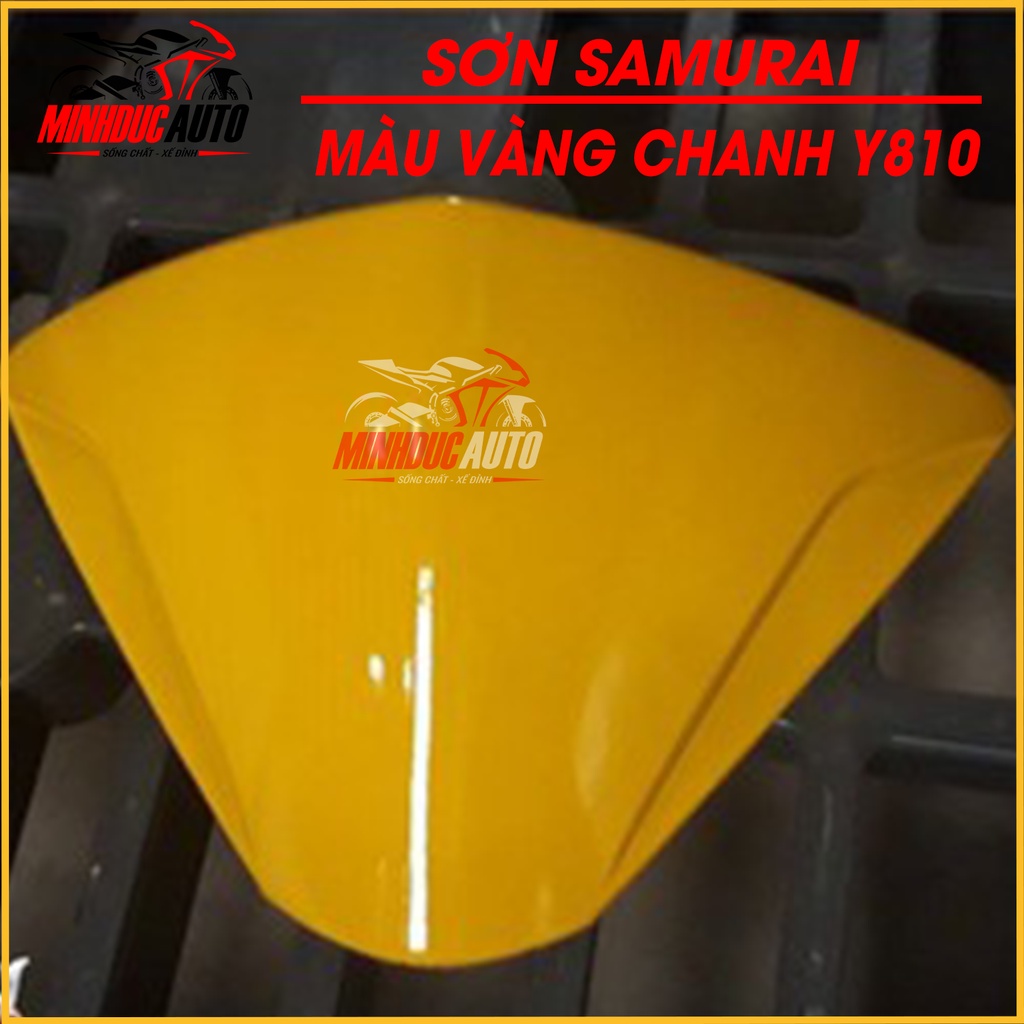 Sơn Samurai màu vàng chanh Y810 - chai sơn xịt cao cấp dành cho xe máy