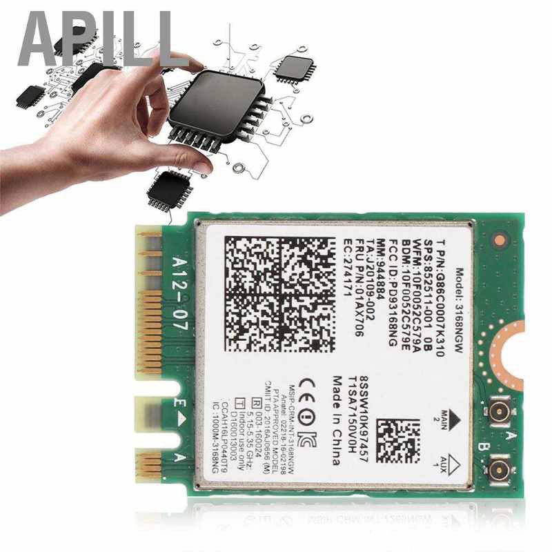 Card Mạng Apill Cho Intel 3168ngw 433mbps Bt4.2 Ngff M.2 Mới | BigBuy360 - bigbuy360.vn