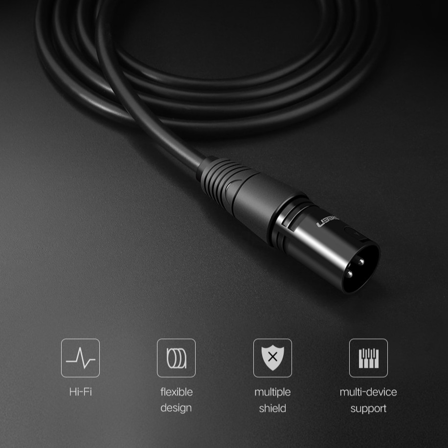 Dây Cáp Ugreen XLR Nối Dài Cho Bộ Khuếch Đại Âm Thanh Karaoke