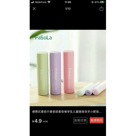 Xà phòng giấy du lịch Fasola