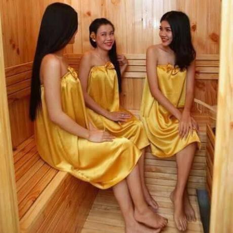 Váy quây massage, đầm spa