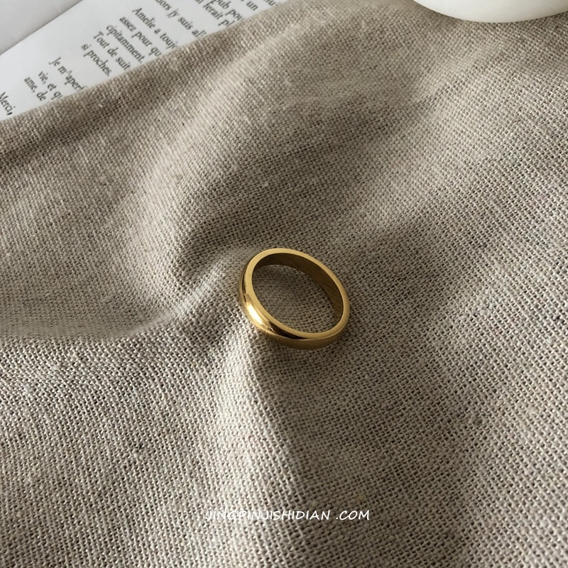 Nhẫn thép titan thiết kế đơn giản sang trọng thích hợp cho cặp đôi