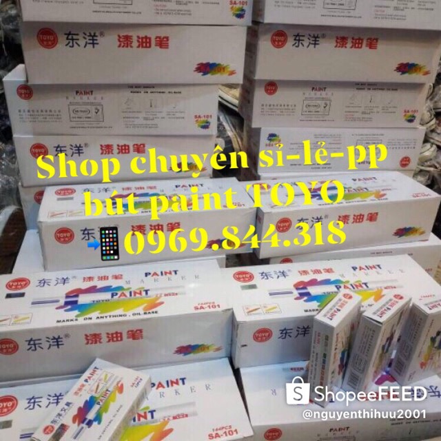 Hộp 12 bút paitn TOYO market SA101, bút sơn công nghiệp - ZENI.STORE