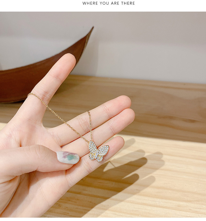 vòng cổ Mạ Vàng Hình Bướm Xinh Xắn Dành Cho Nữ