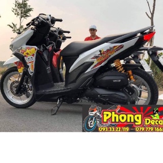 Tem Rời Vario 150 Mèo Thần Tài Dán Xe TRắng
