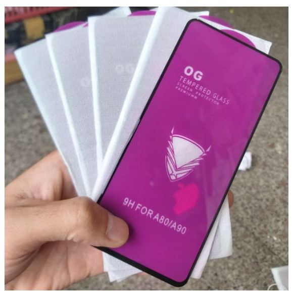 GALAXY A80/A90_Kính Full màn hiệu OG Khoan không vỡ