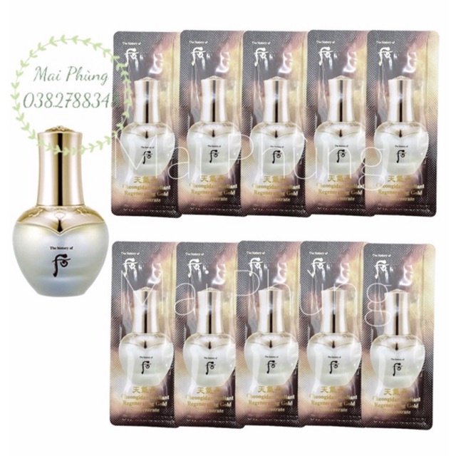 [Giá sốc]Gói tinh chất vàng sâm núi Whoo cheongidan Radiant Regenerating Gold Ampoule