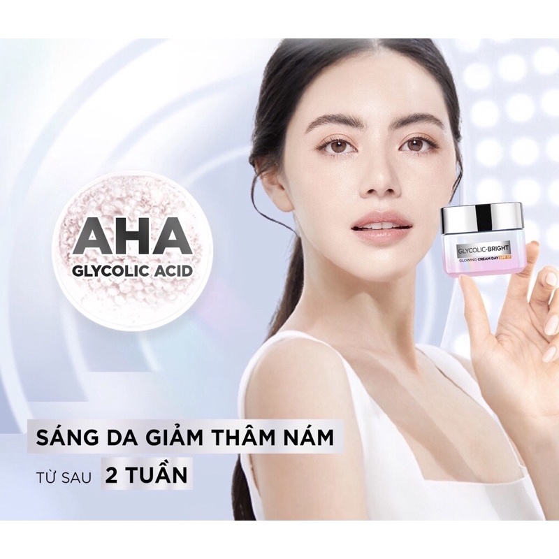 🎉  Kem Dưỡng Sáng Da Ban Ngày L'ORÉAL PARIS GLYCOLIC-BRIGHT GLOWING CREAM DAY SPF17