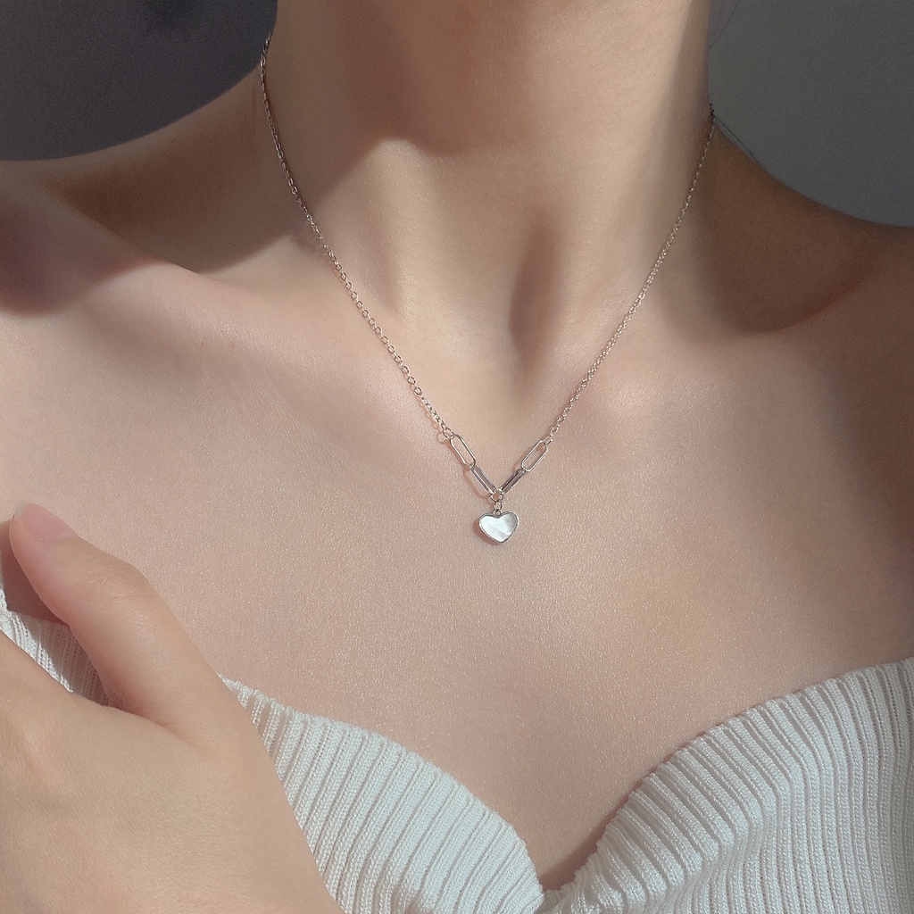 Vòng cổ Hợp Kim Bạc Mặt Vỏ Sò Thời Trang Cho Nữ