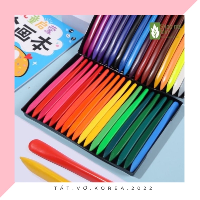 ❤️FREE SHIP❤️BỘ BÚT SÁP MÀU HỮU CƠ 24 BÚT CHO BÉ TẬP TÔ HÀNG CAO CẤP