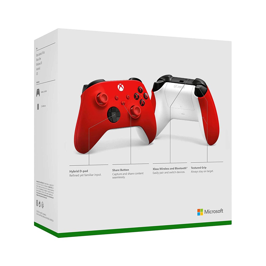 Tay cầm chơi game Xbox series X/S - Pulse Red kèm pin sạc Microsoft chính hãng