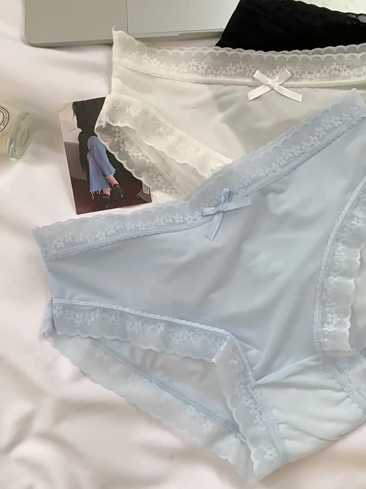 Quần Lót Nữ Su Lụa Siêu Mỏng Không lộ viền co giãn phối ren hoa thoáng mát gợi cảm MÃ 1271 | BigBuy360 - bigbuy360.vn