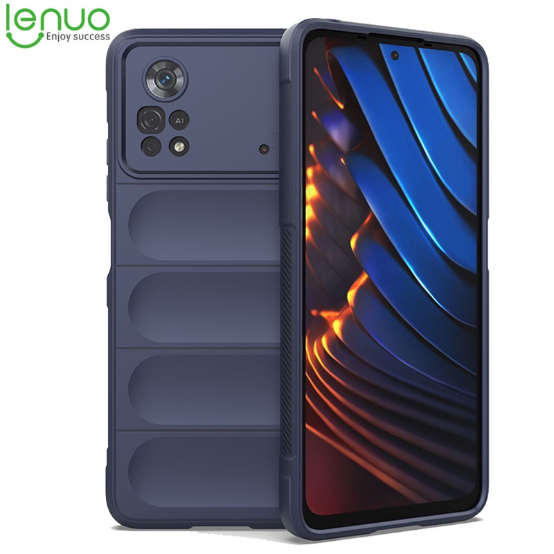 Ốp Điện Thoại Lenuo Silicon Màu Trơn Thời Trang Chống Sốc Cho Xiaomi Poco X3 NFC M4 Pro 4G X4 Pro 5G M5