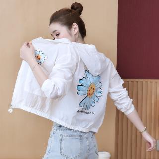 Áo Khoác Mỏng Thoáng Khí In Hoa Cúc Nhỏ Dễ Thương Cho Bé Gái