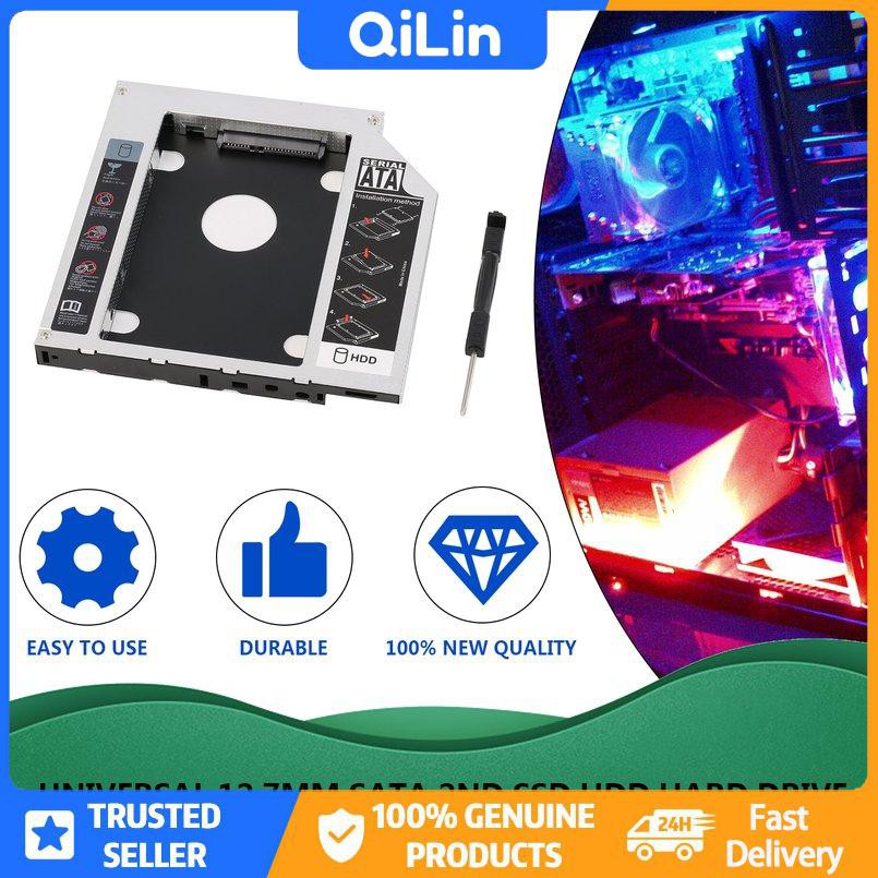 Khay Đựng Ổ Cứng 12.7mm Sata 2nd Ssd Hdd Dvd-Rom Cd Quang Học