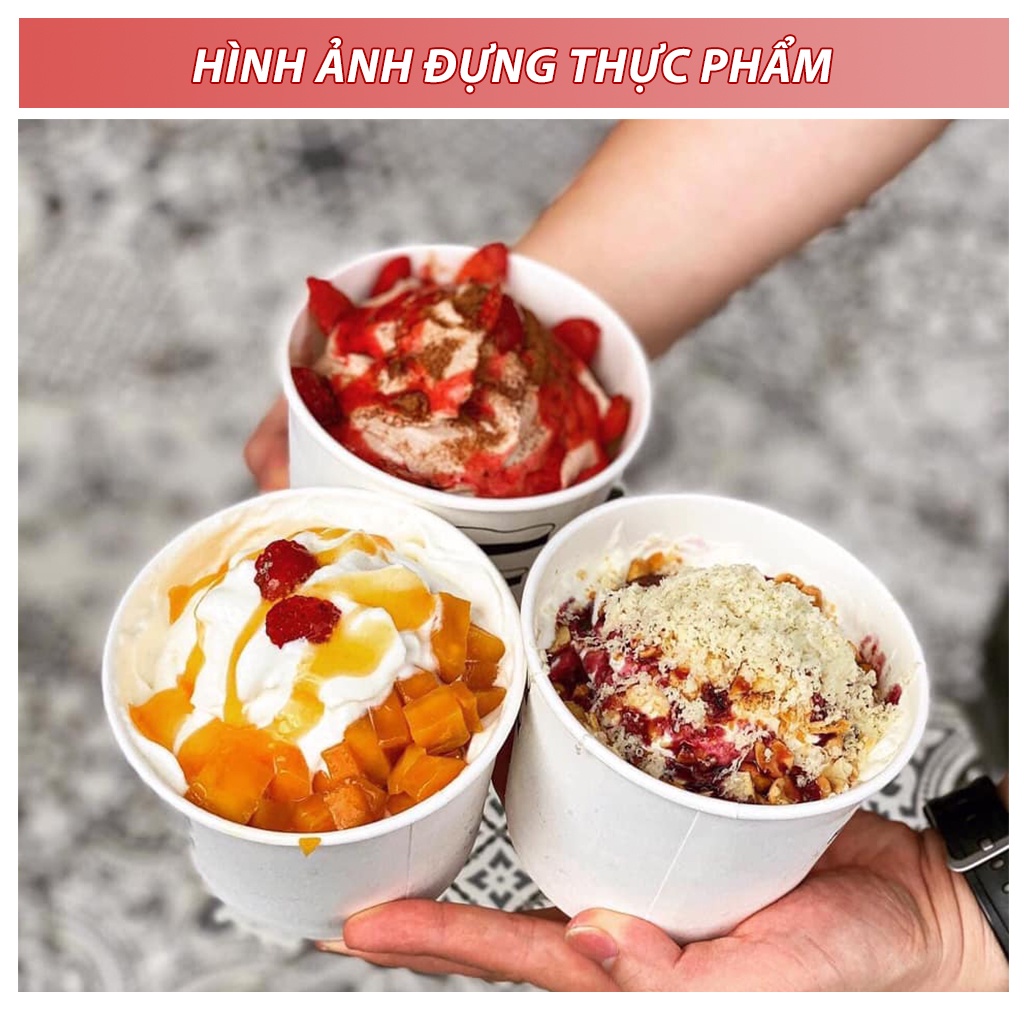 SET 20 Hộp Giấy, Tô Giấy Thực Phẩm FTC 🥗 Chất Liệu Giấy Cao Cấp Dùng 1 Lần Đựng Cháo, Bún, Phở, Đồ Ăn Mang Về