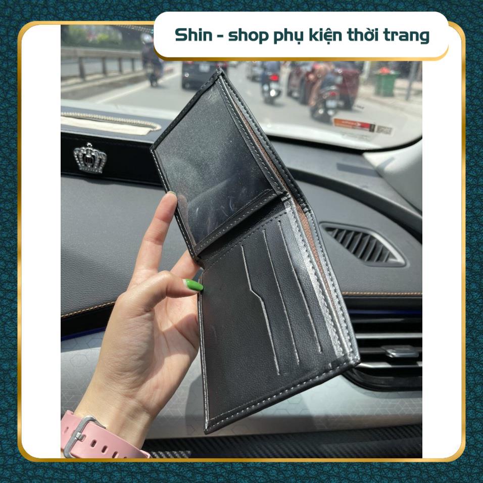 Ví da nam chất đẹp thời trang cao cấp -  Bóp da PU nam nhiều ngăn tiện dụng nam tính - Shin Shop phụ kiện thời trang