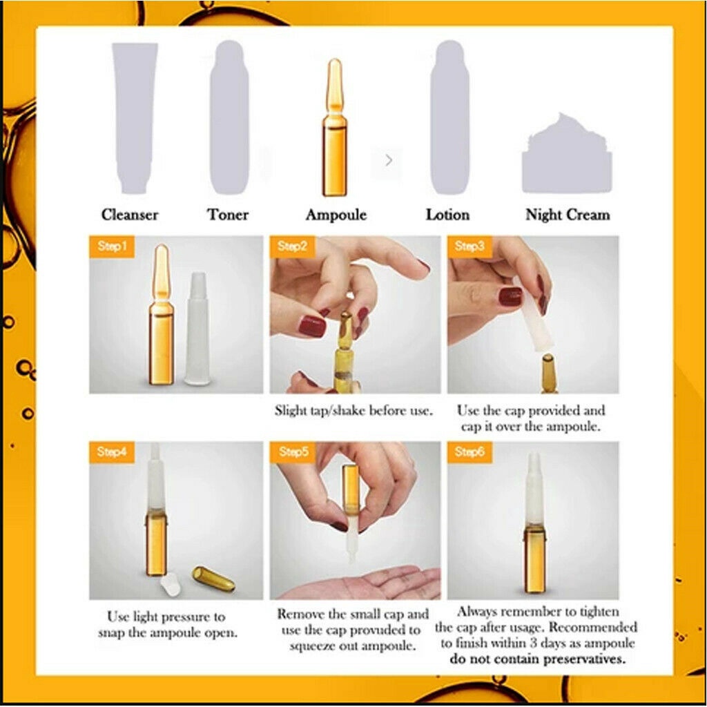 Set 7 Tinh Chất Dạng Ống Tiêm Giúp Làm Trắng Da Dưỡng Ẩm Loại Bỏ Đốm Đen Và Chống Lão Hóa