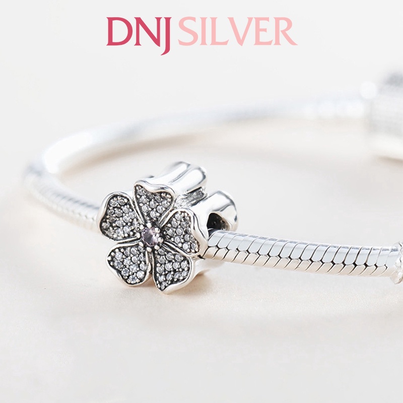 Charm bạc 925 cao cấp, hàng chuẩn bạc - Charm Sparkling Apple Blossom thích hợp để mix vòng tay charm - DN330