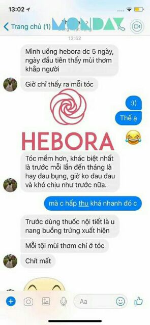 (Tặng Serum FRESH SKIN 250K) Hebora -Viên uống toả hương Nhật Bản | Thế Giới Skin Care