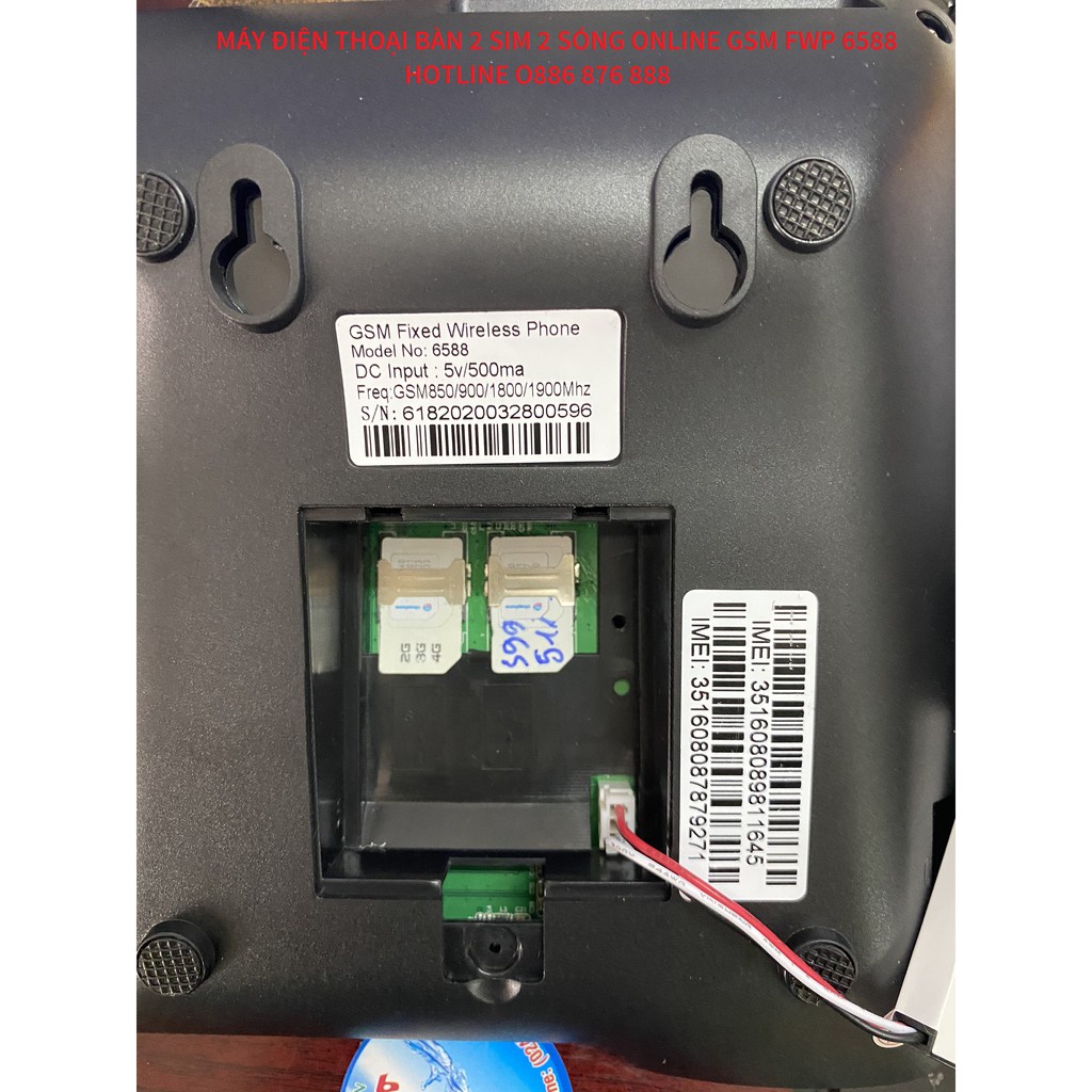 Điện Thoại Bàn Lắp 2 Sim Dùng Tiếng Việt  DIGIMIX 6588 Lắp Mọi Loại Sim Di Động, Gphone, HomePhone