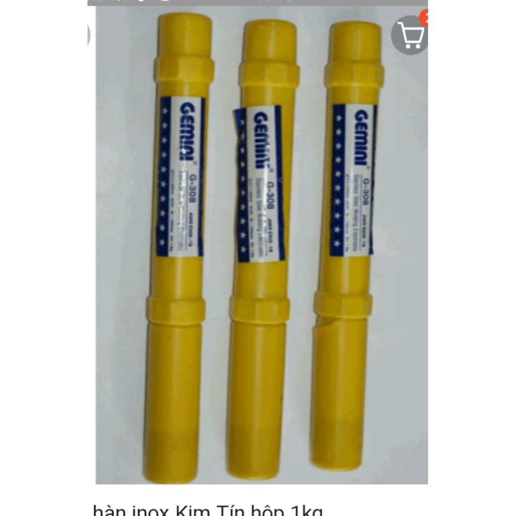 Que hàn inox Kim Tín hộp 1kg...