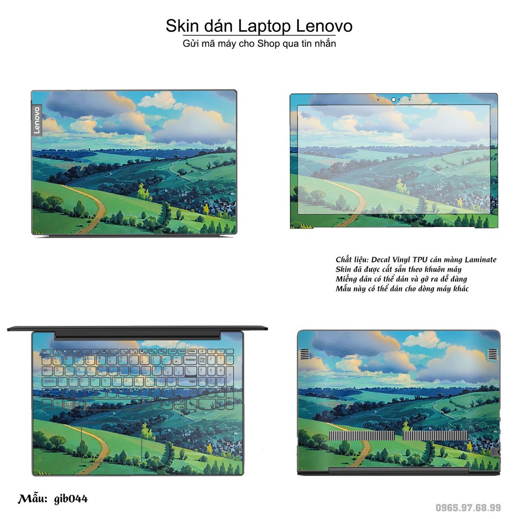 Skin dán Laptop Lenovo in hình Ghibli film (inbox mã máy cho Shop)