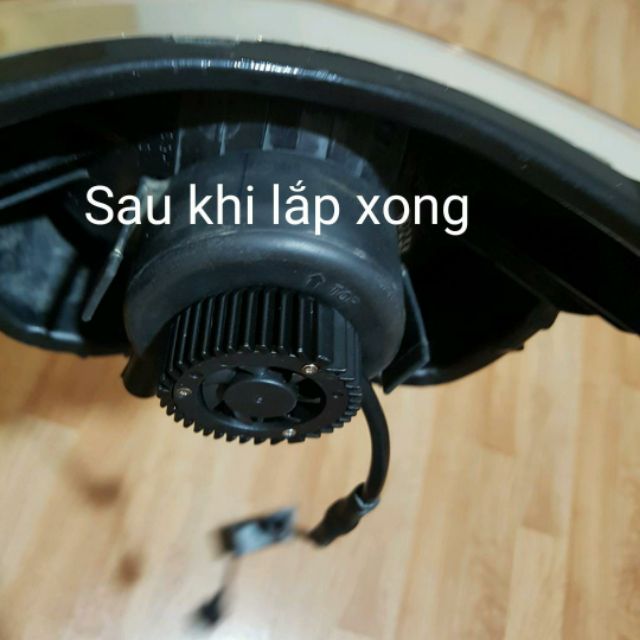 Bi led mini project chân H4 ADIU với quạt không dây ánh sáng trắng năm 2020