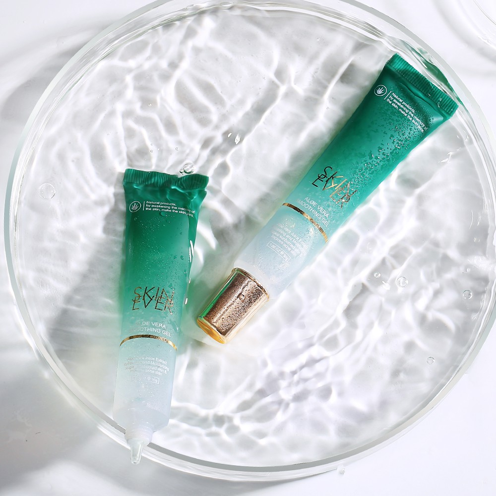 Set Mỹ Phẩm Lô Hội SKIN EVER Với Gel Và Nước Cân Bằng Dưỡng Ẩm Chăm Sóc Phục Hồi Da Cháy Nắng