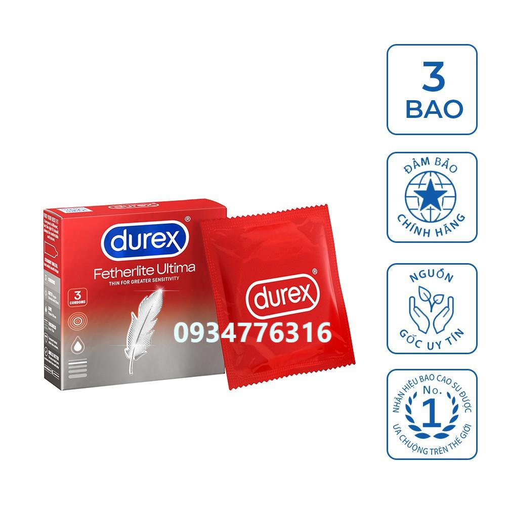 ✅ Bao cao su Durex Fetherlite Ultima  Hộp 3-12 bao
