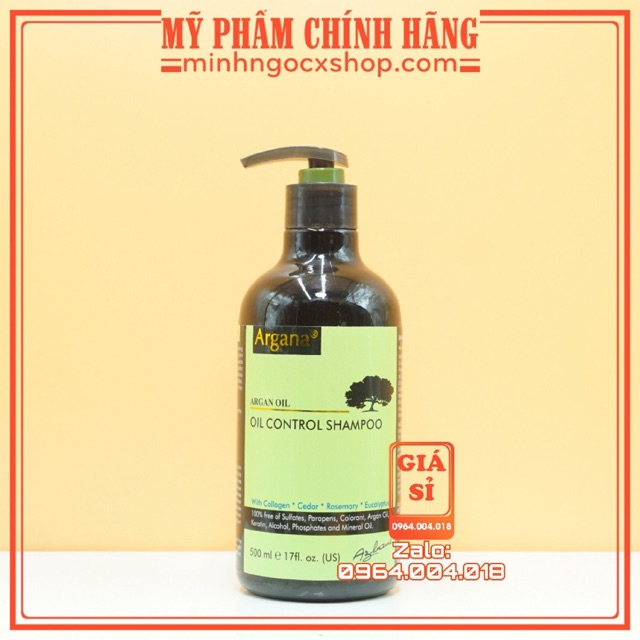 ✅[ Argana ] Dầu Gội Dầu Xả Argana Kiểm Soát Dầu 500ML Chính Hãng Mẫu 2019