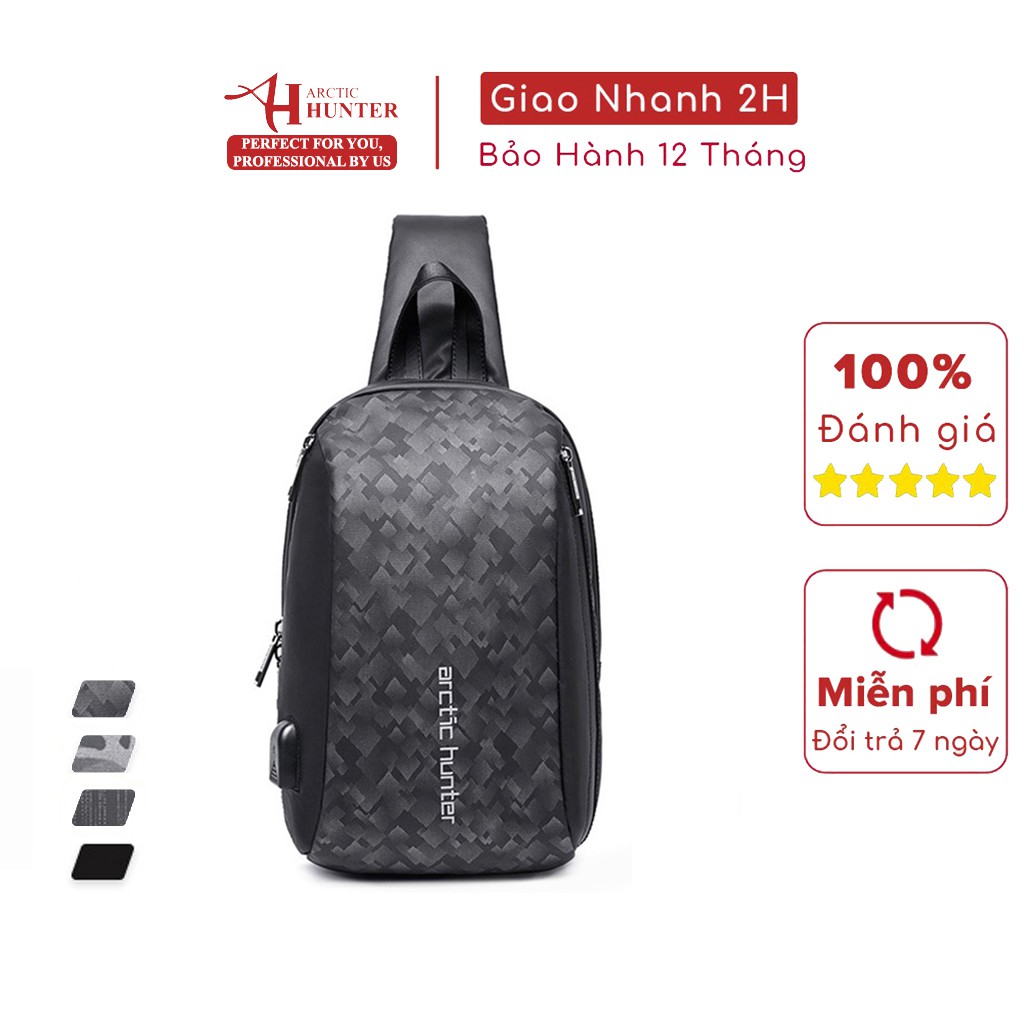 Balo một dây đeo chéo Arctic Hunter chất liệu Oxford chống nước - XB00081