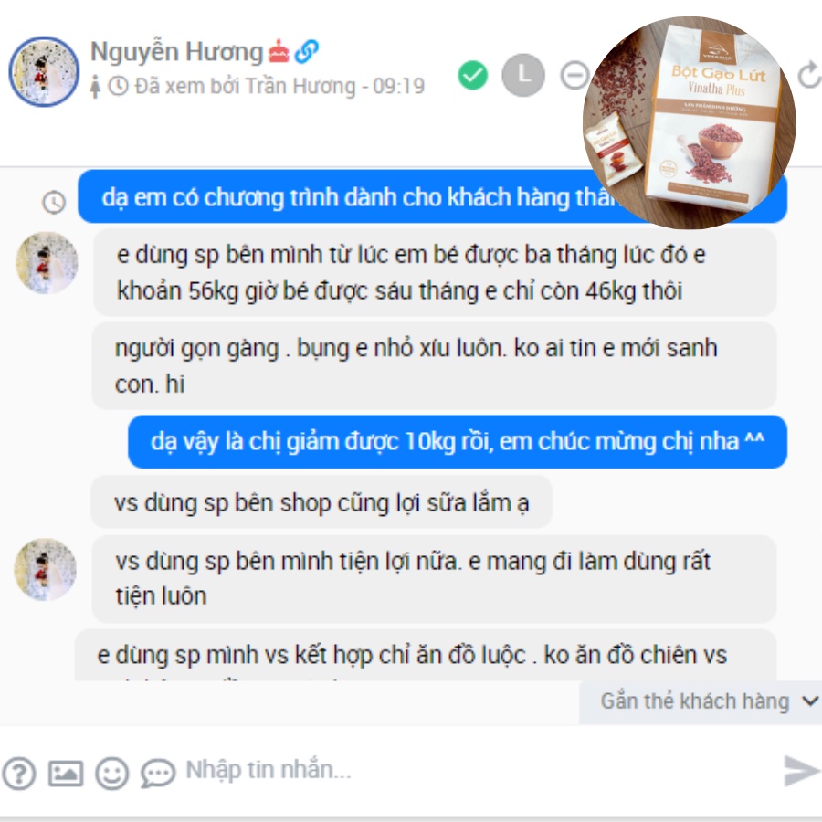 Combo 2 bột gạo lứt giảm cân ăn kiêng Vinatha PLus - 48 gói nhỏ 40gr
