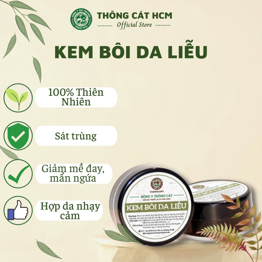 Kem bôi da liễu, kem bôi da Thông Cát HCM dứt điểm nấm da đầu, ghẻ lở, hắc lào, lang ben