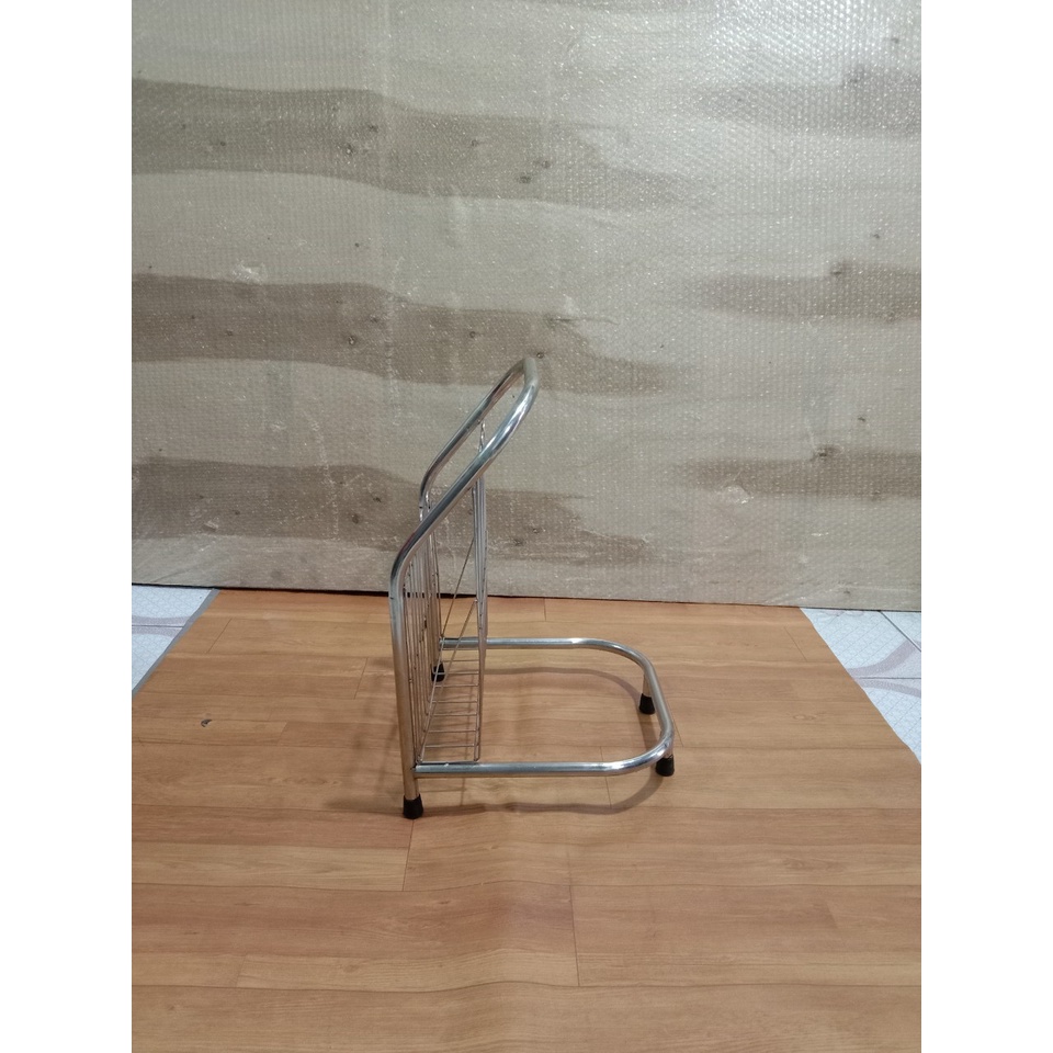 Kệ để Sách – Kệ Để báo INOX Cao Cấp 1  tầng- KT: D31 × R30 × C46 cm - Mã: KB01 -