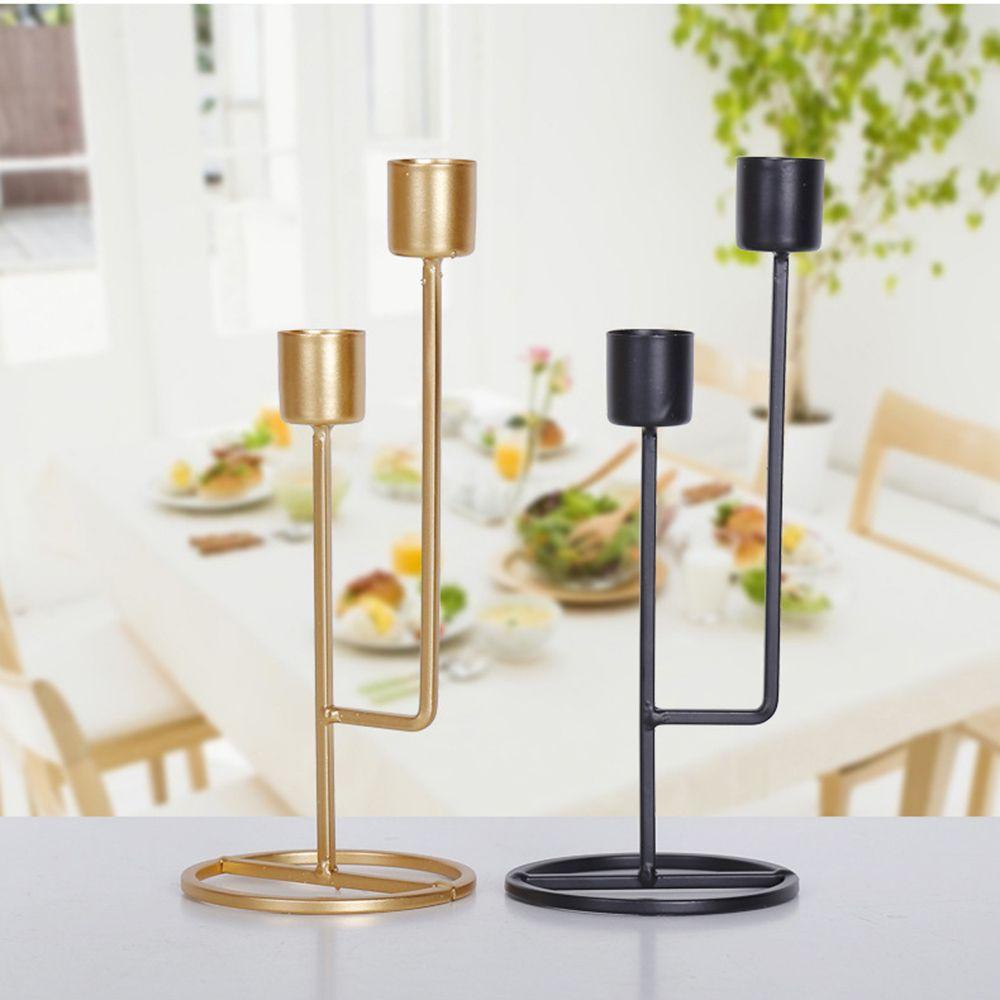 Giá Đỡ Đèn Cầy Đôi Bằng Kim Loại Phong Cách Cổ Điển Độc Đáo Trang Trí Nhà Cửa / Tiệc Tùng