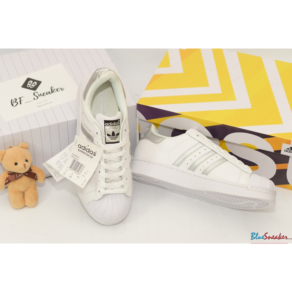 Giày Sneaker Adidas SuperStar Trắng Bạc