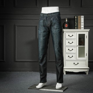 Domestic single cut standard plus velvet jeans thickening business casual wild a