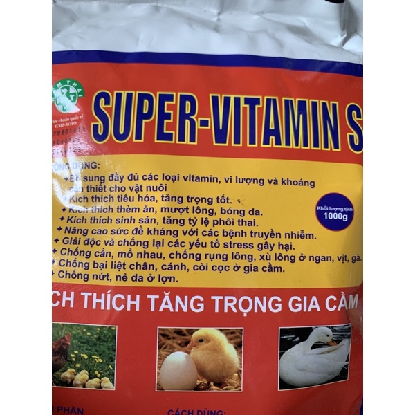 1kg Super vitamin S - bổ sung vitamin, vi lượng, khoáng cần thiết cho vật nuôi- công ty Năm Thái