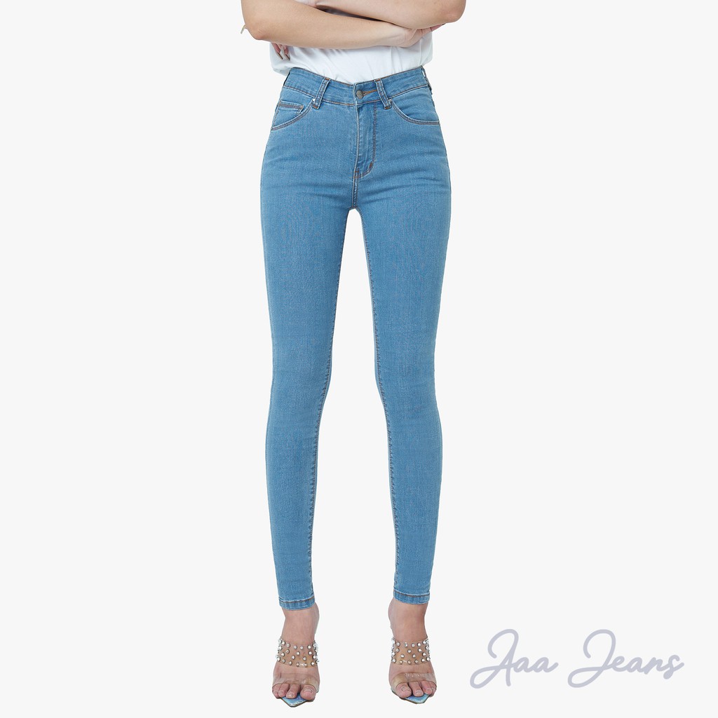 Quần Jean Pha Sợi Cà Phê Aaa Jeans Dáng Skinny Lưng Cao - Ucsd Coffee