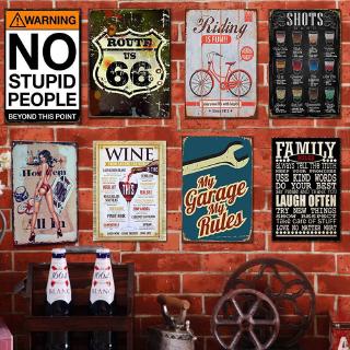 Poster kim loại treo tường phong cách cổ điển