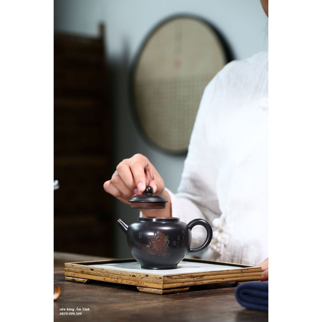 Ấm Tử Nê Khâm Châu Liên Hoa 280 ml (Lọc tổ ong)